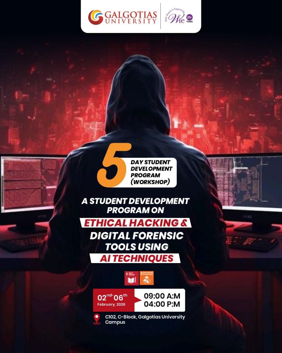 5 Day Student Development Program – Ethical Hacking & Digital Forensic Tools Using AI Techniques