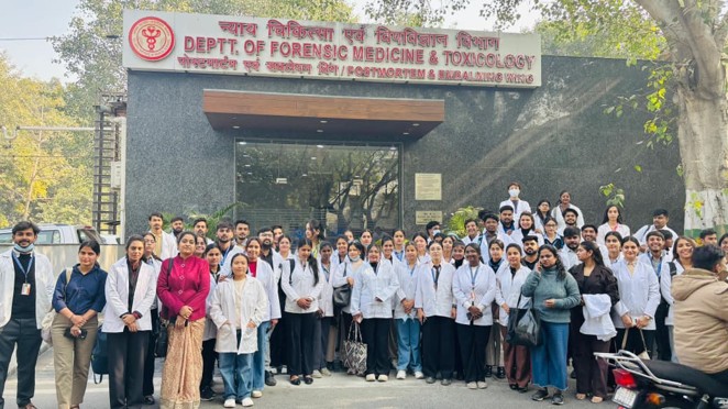 Academic Visit to Department of Forensic Medicine, AIIMS, New Delhi for Post-Mortem Demonstration